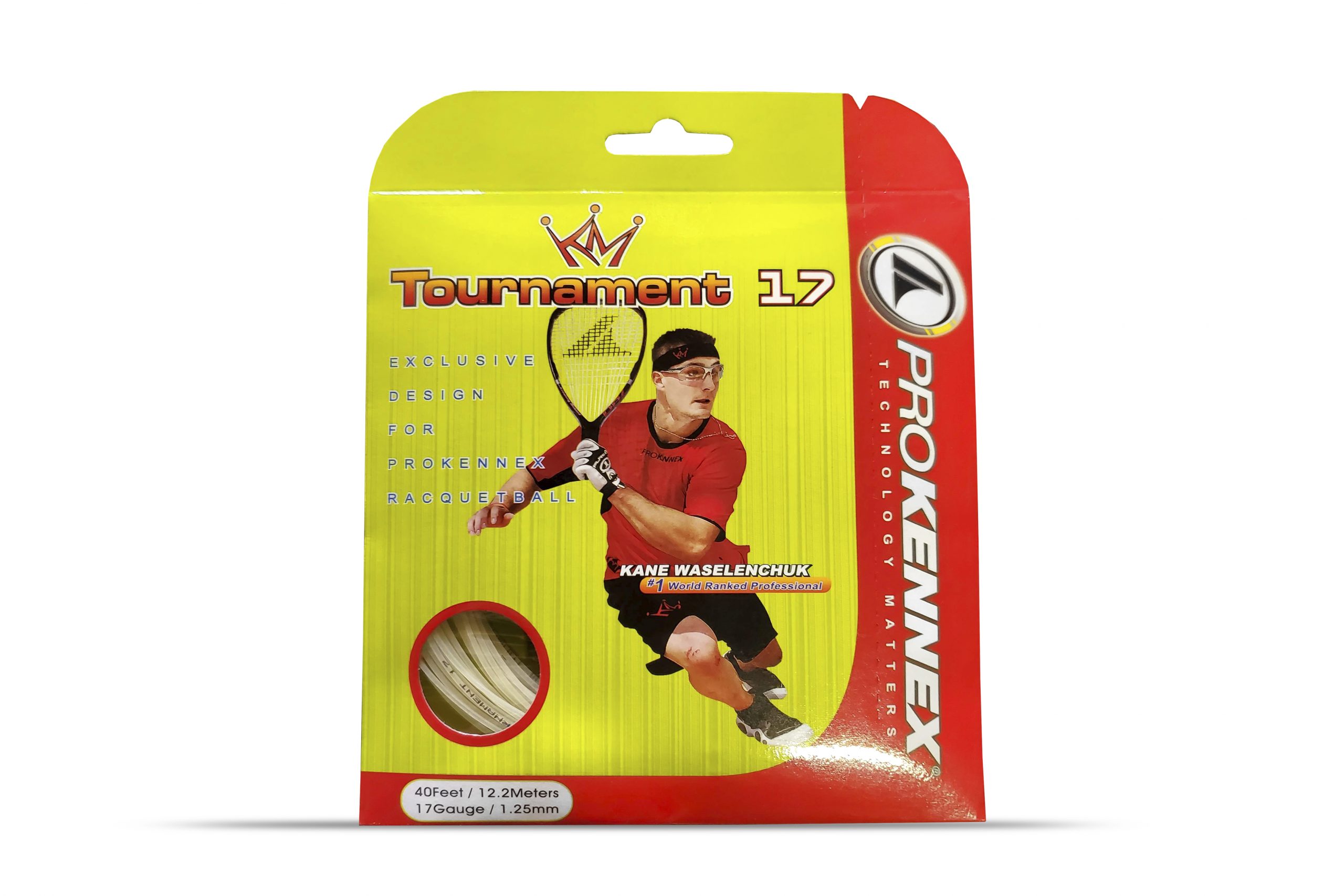 Single Tournament 17 String (Black, Natural) ProKennex Racquetball